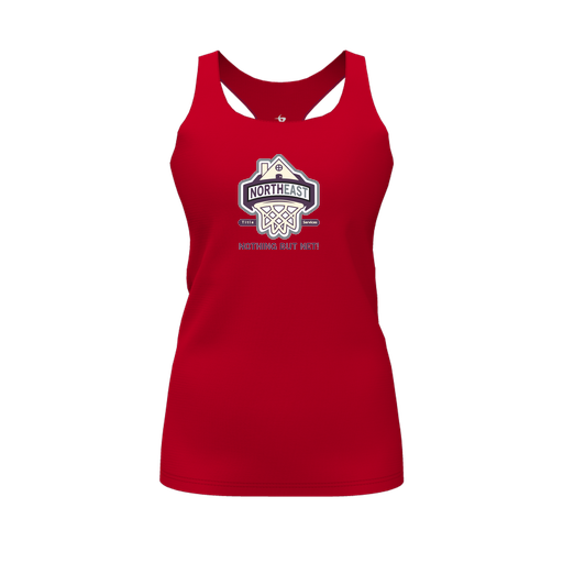 [CUS-DFW-RCBK-PER-RED-FYS-LOGO1] Racerback Tank Top (Female Youth S, Red, Logo 1)