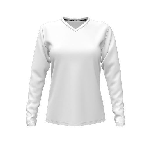 [FTLVCFWH-FYXS] Comfort T-Shirt (Female Youth XS, White, V Neck, None, Long Sleeve)