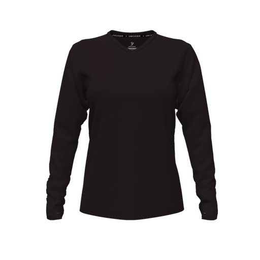 [FTLVCFBK-FYXS] Comfort T-Shirt (Female Youth XS, Black, V Neck, None, Long Sleeve)
