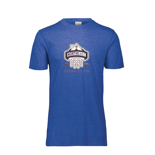 [FTSCUBRY-YS-LOGO1] Decker Youth Tri-Blend T-Shirt - Short Sleeve (Youth S, Royal, Logo 1)