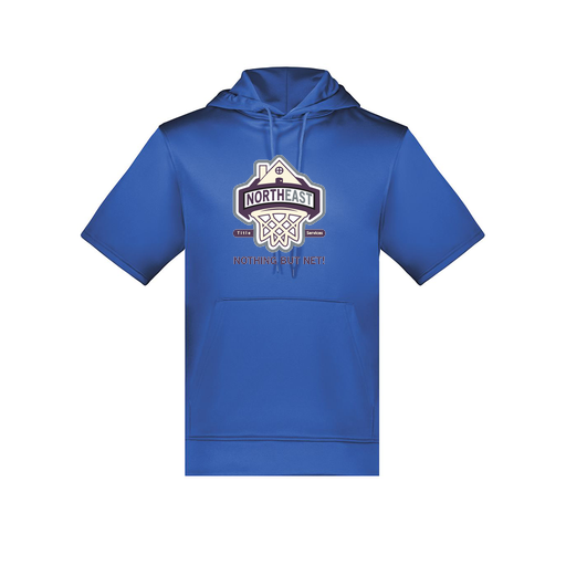[6871.060.S-LOGO1] Men's Dri Fit Short Sleeve Hoodie (Adult S, Royal, Logo 1)